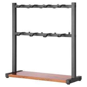 VEVOR Coffee Mug Holder for Countertop, 16 Hooks Coffee Cup Holder with Storage Base, 2 Tier Mugs Tree Rack Carbon Steel & Wood Mug Display Stand