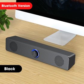4D Surround Soundbar Bluetooth 5.0 Computer Speakers Wired Stereo Subwoofer Sound Bar for Laptop PC Home Theater TV Aux Speaker (Color: Bluetooth and Wired, Ships From: China)