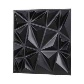 VEVOR 3D Wall Panels, 33-Pack 11.81 x 11.81 in PVC Modern Art Minimalist Diamond Tiles, 32 Sq.Ft Coverage Accent Wall Panel (Color: Diamond Matte Black, size: 11.81x11.81 inch)