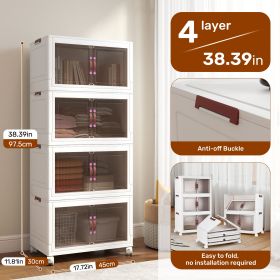 Plastic Foldable Storage Cabinet with Multiple Sizes (size: 4th floor)