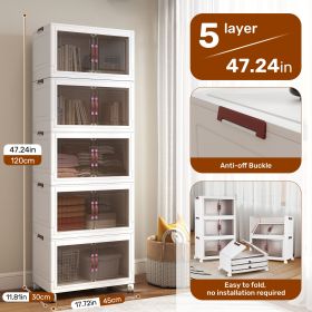 Plastic Foldable Storage Cabinet with Multiple Sizes (size: 5th floor)