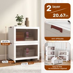 Plastic Foldable Storage Cabinet with Multiple Sizes (size: 2nd floor)