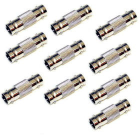 10 Pack BNC Female Coaxial Cable Coupler Adapter Connector For CCTV RG59 RG60 (Option: 10piece pack)